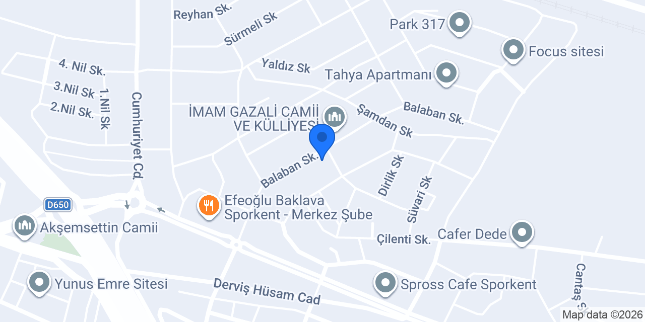 Sporkent Bay Bayan Terzi konumu