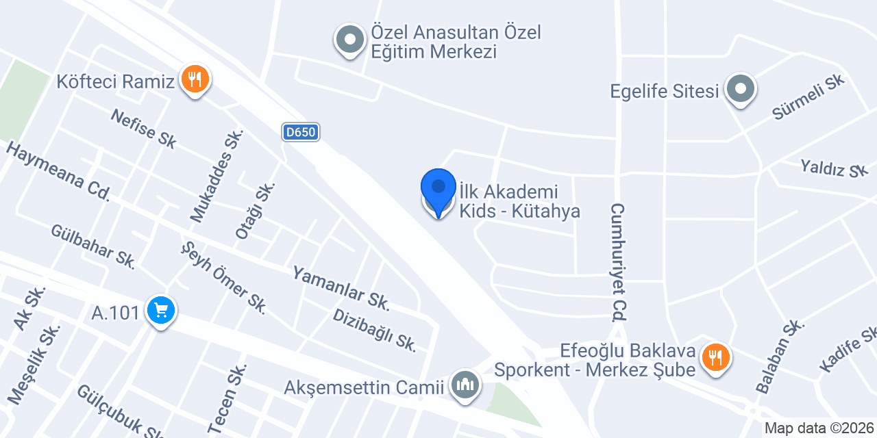 İlk Akademi Kids - Kütahya konumu
