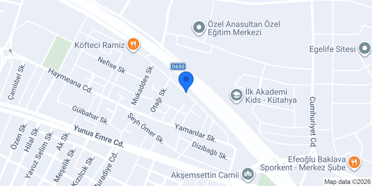 Deva Akaryakıt İstasyonu Kütahya konumu