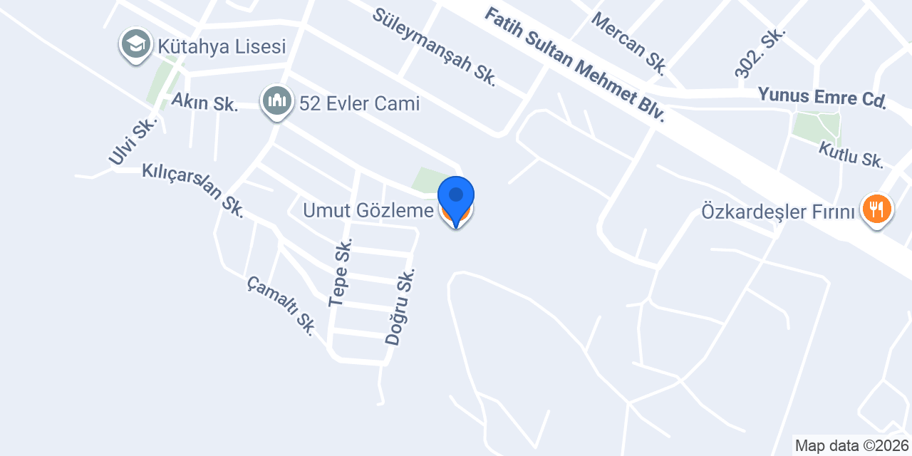 Umut Gözleme konumu