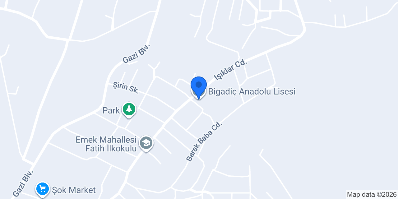 Bigadiç Anadolu Lisesi konumu