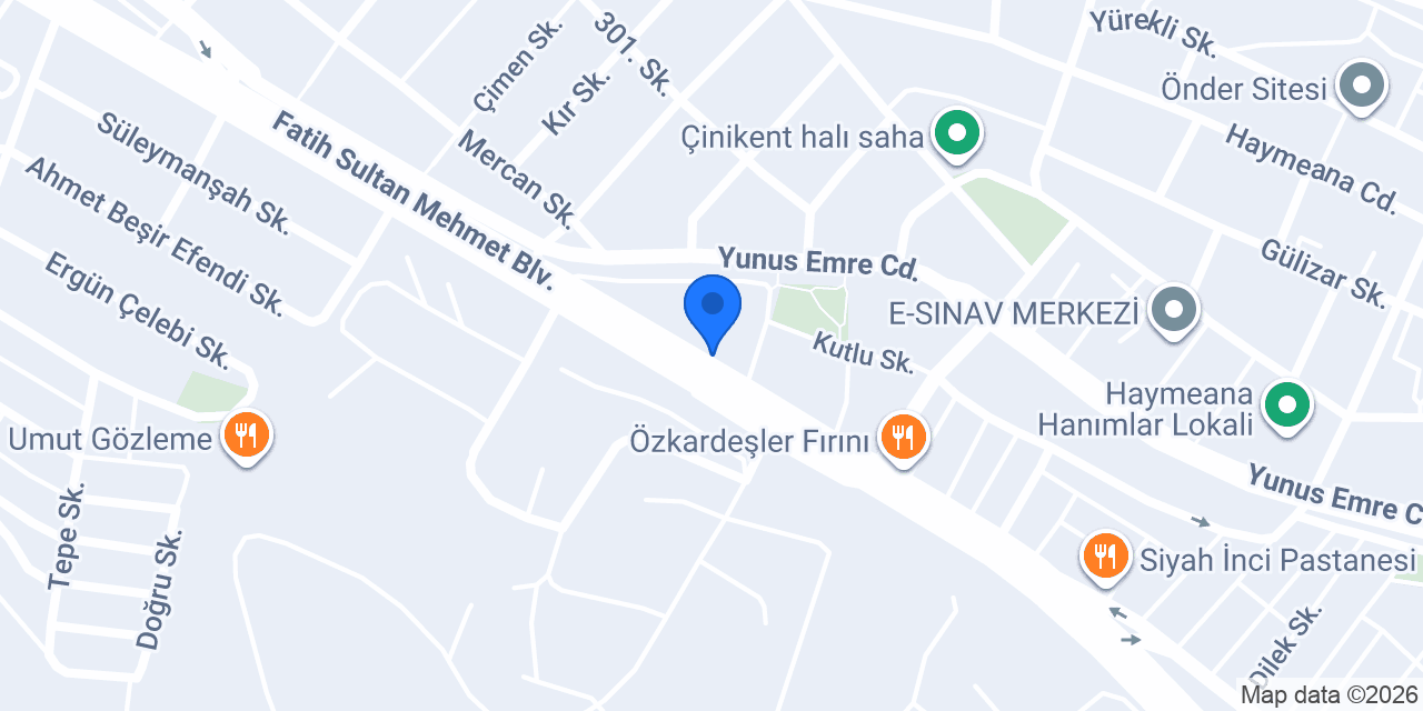 Öztiryakiler Empero Serviisi konumu