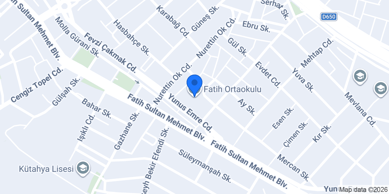 Fatih Ortaokulu konumu