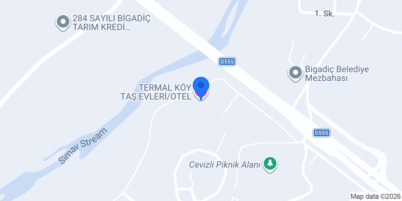 TERMAL KÖY TAŞ EVLERİ/OTEL konumu