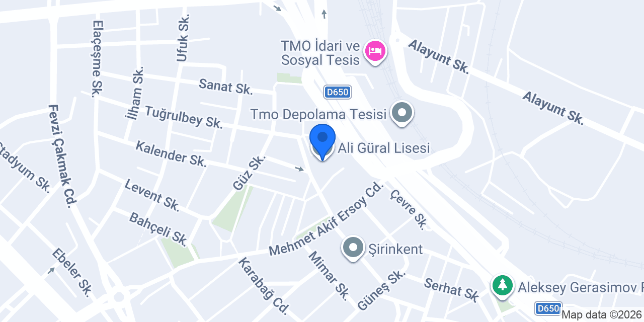 Ali Güral Lisesi konumu