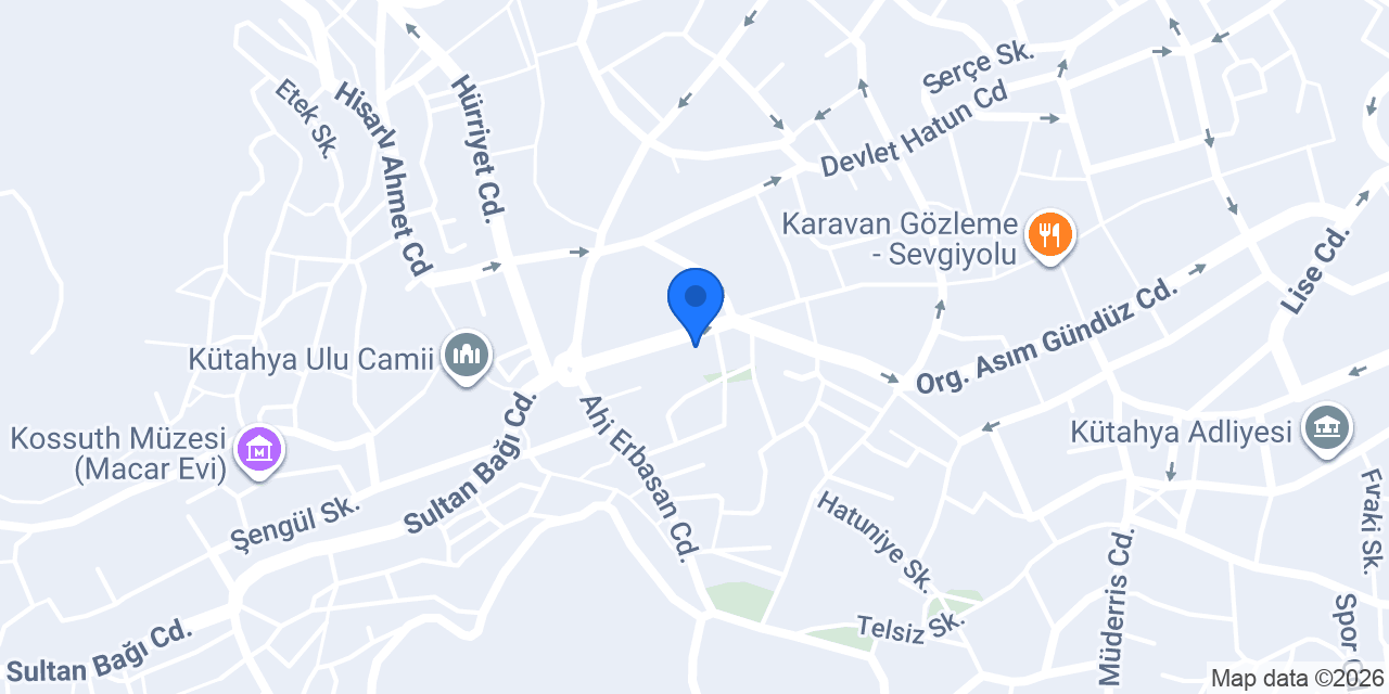 DenizBank Kütahya Şubesi konumu