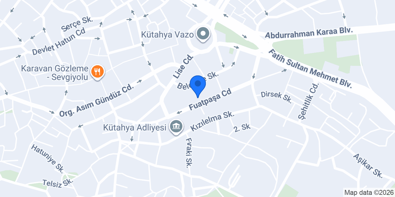 Oturmaz Hukuk Bürosu konumu