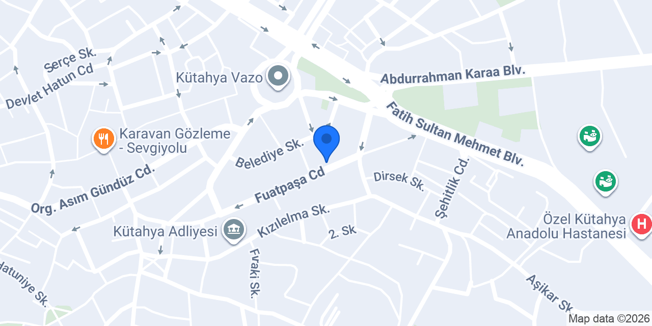 Tekdemir Hukuk Bürosu konumu