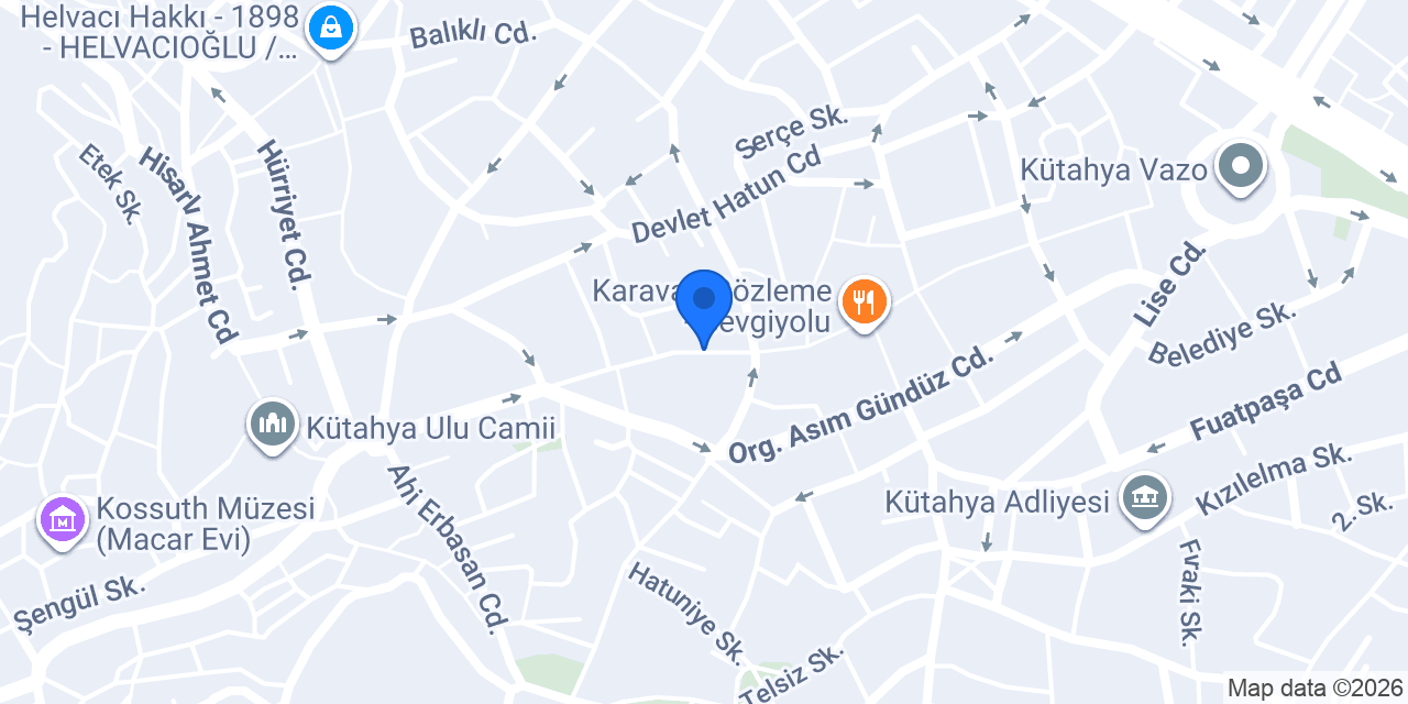 TEB Kütahya Şubesi konumu
