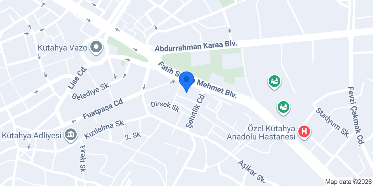 Kütahya Yargı Akademi konumu