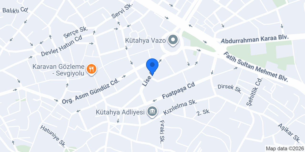 QNB Kütahya Şubesi konumu