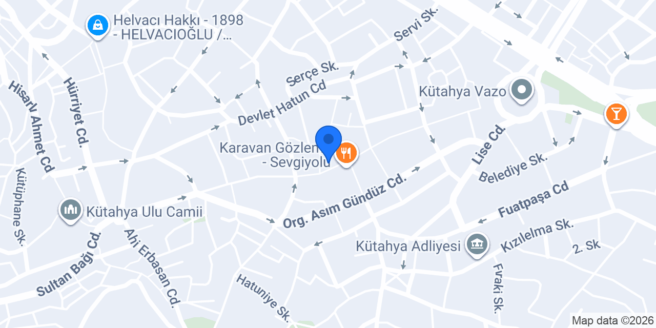 VakıfBank Kütahya Şubesi konumu