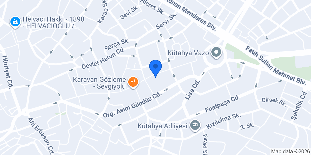 Kütahya Eşarppark konumu