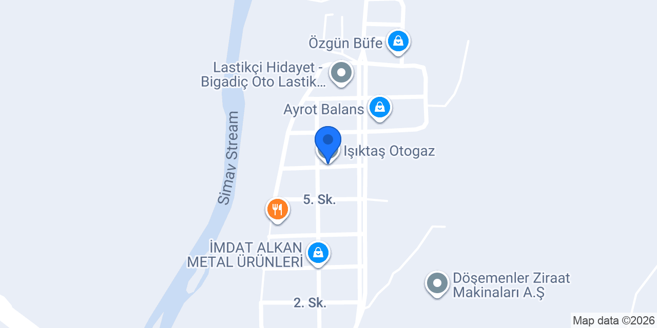 Işıktaş Otogaz konumu