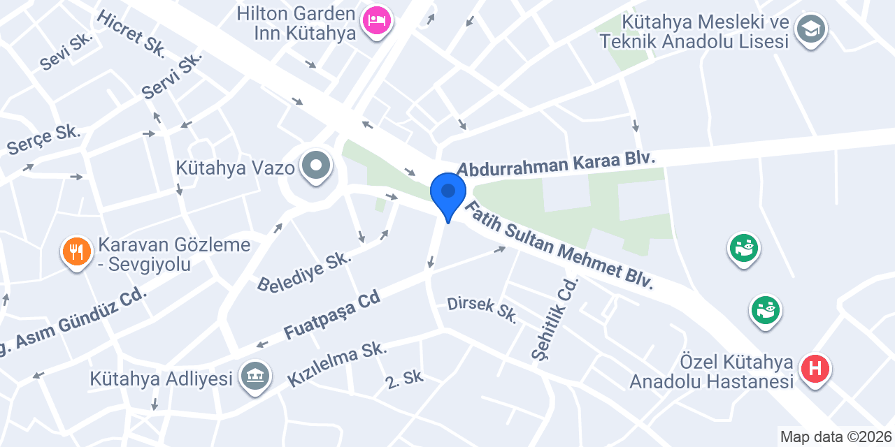 Kütahya Masaj Salonu RELAX PLUS konumu