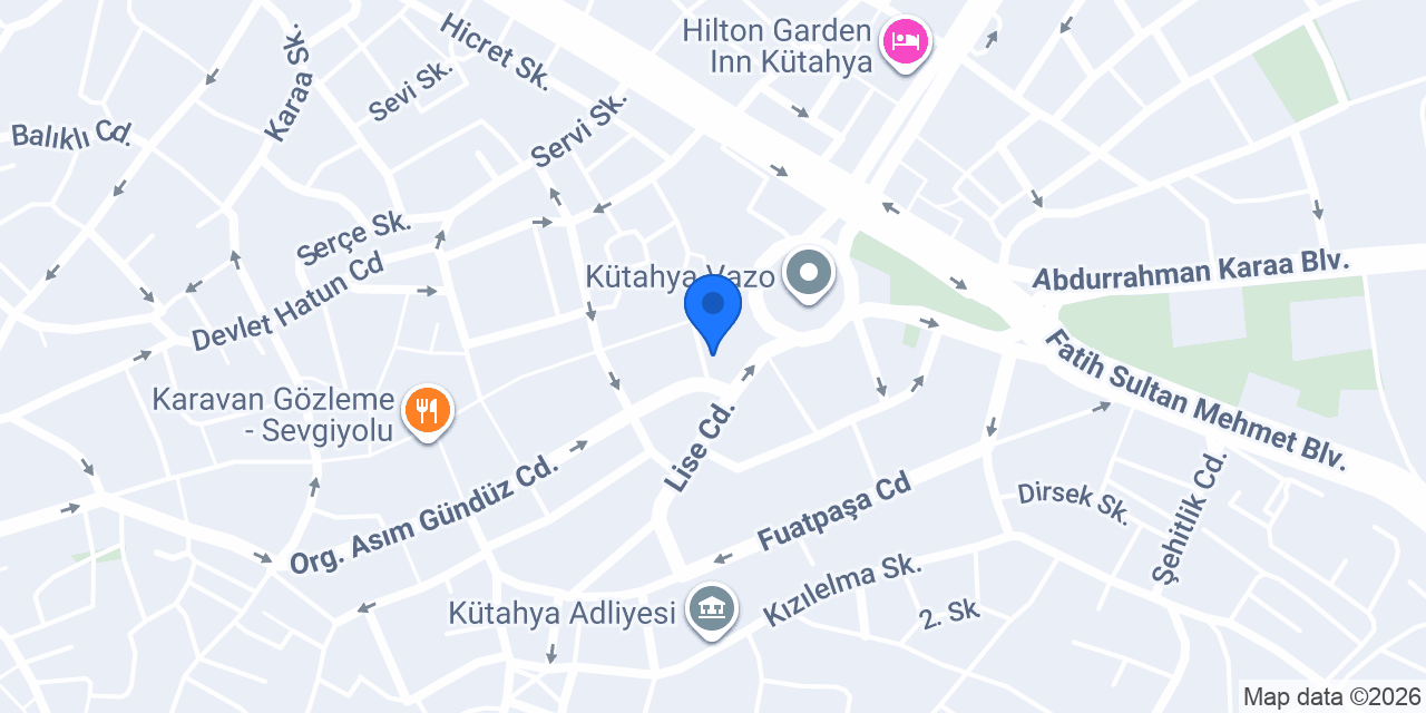 Kütahya Filiz Çiçek konumu