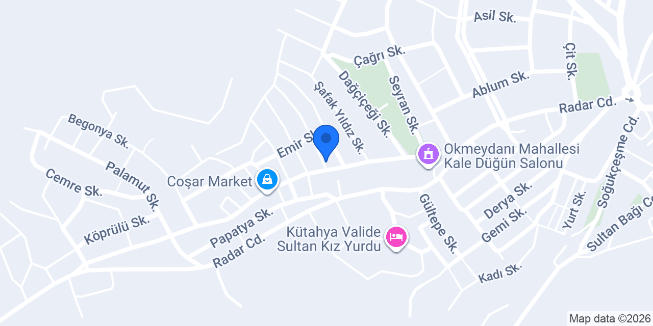 Kütahya Tesisatcim konumu