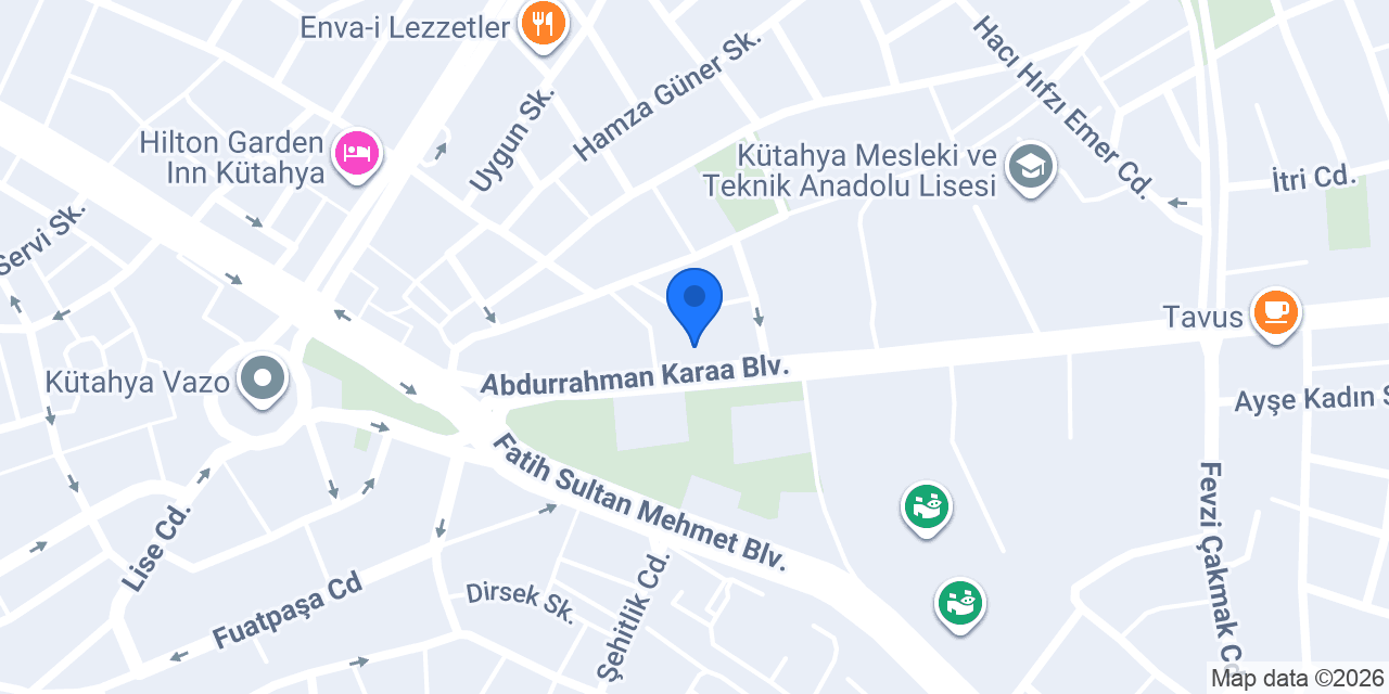 Kütahya Beton konumu