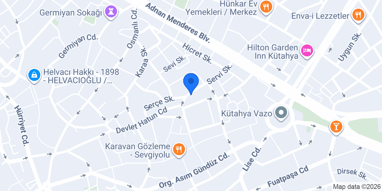 Kütahya Profesyonel Tesisat Kaçak Tespit konumu