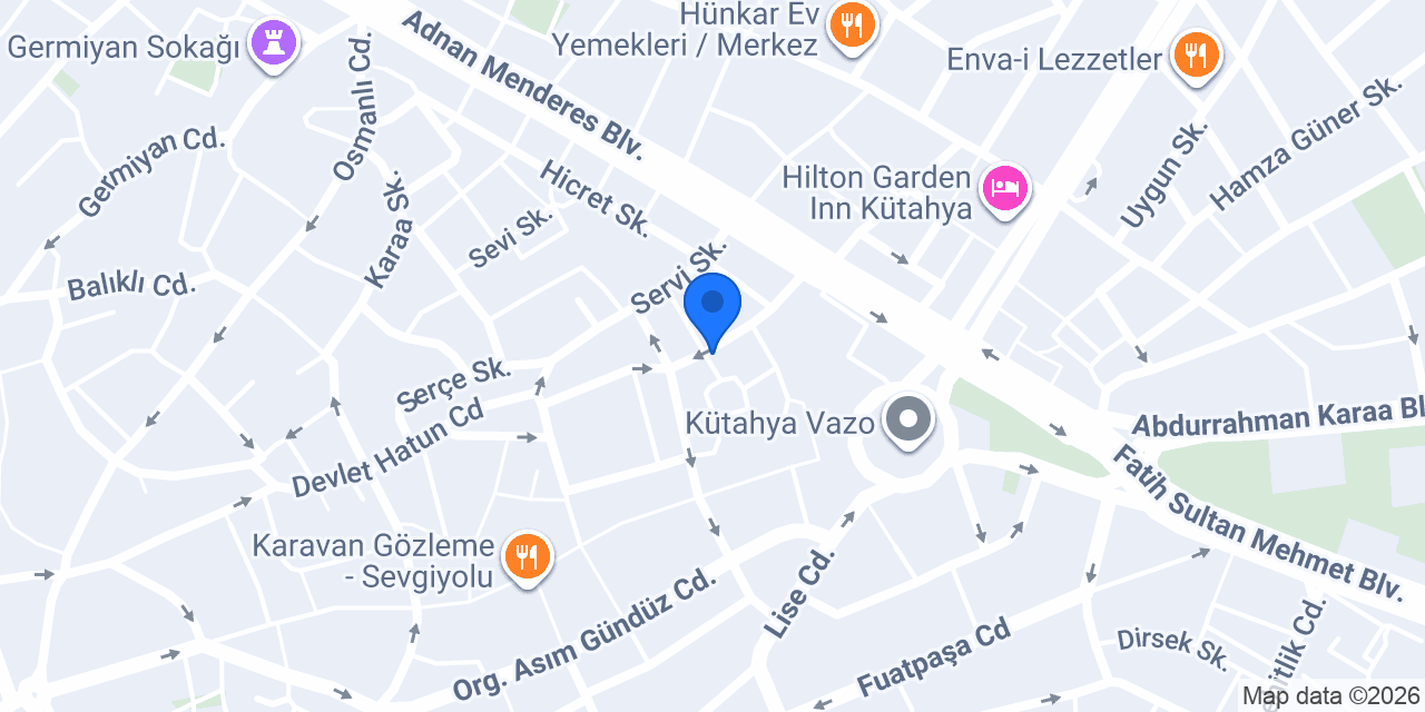 Hotaş Hotel konumu