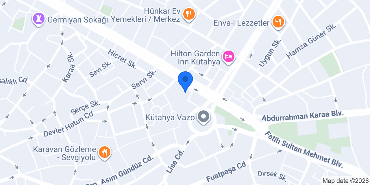 Kütahya Valiliği konumu