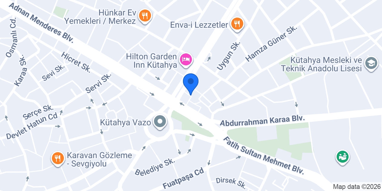 DJ ACADEMY KÜTAHYA konumu