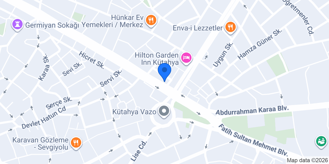 EGE EMLAK KÜTAHYA konumu