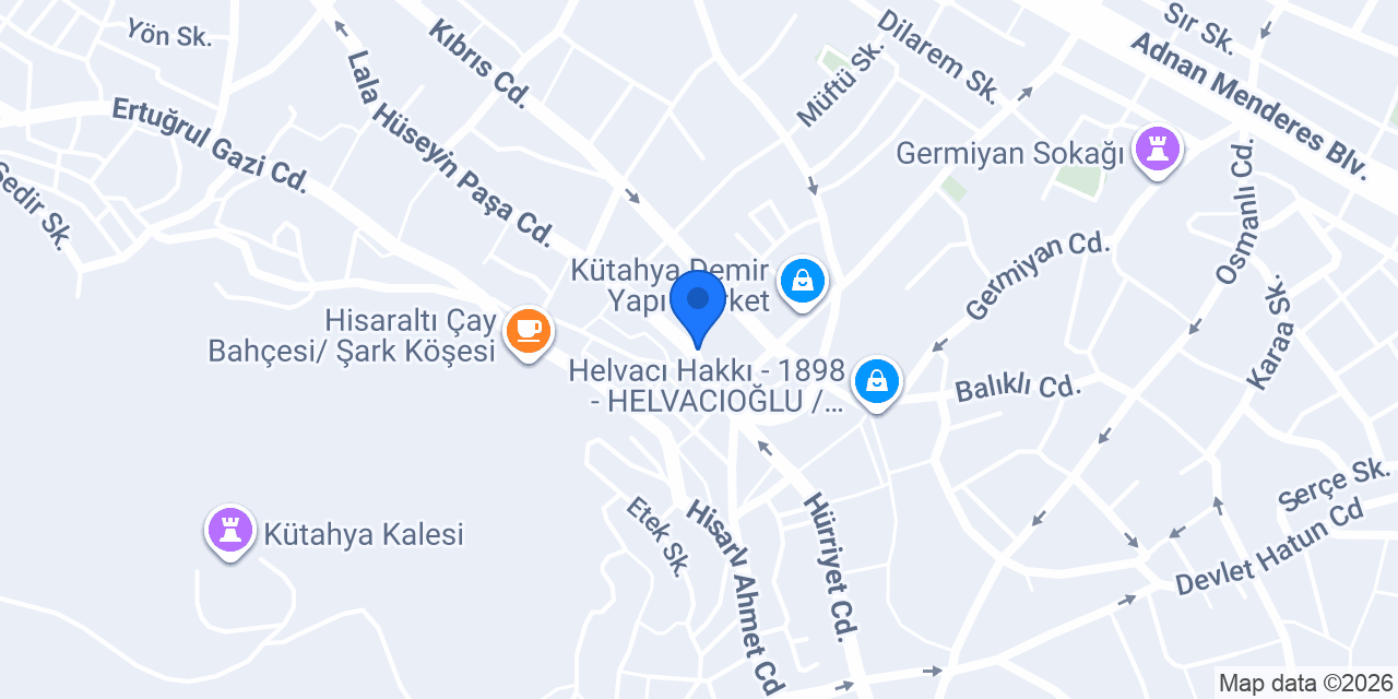 Kütahya Konya Meram Etli Pide konumu