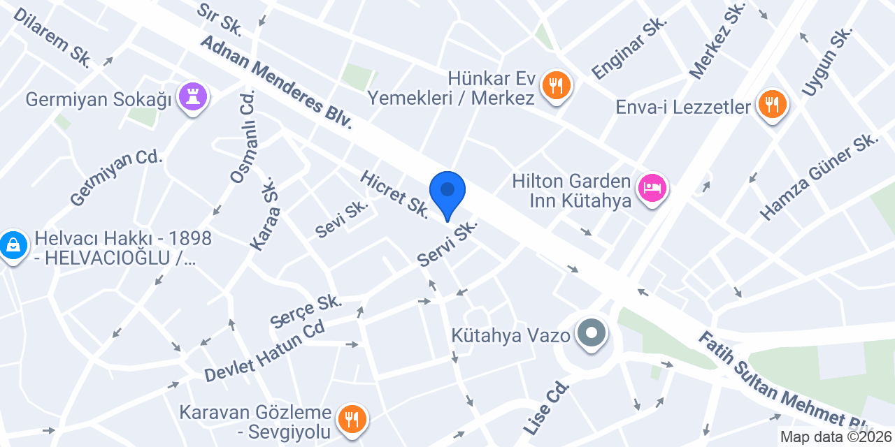 KÜTAHYA TESİSAT konumu