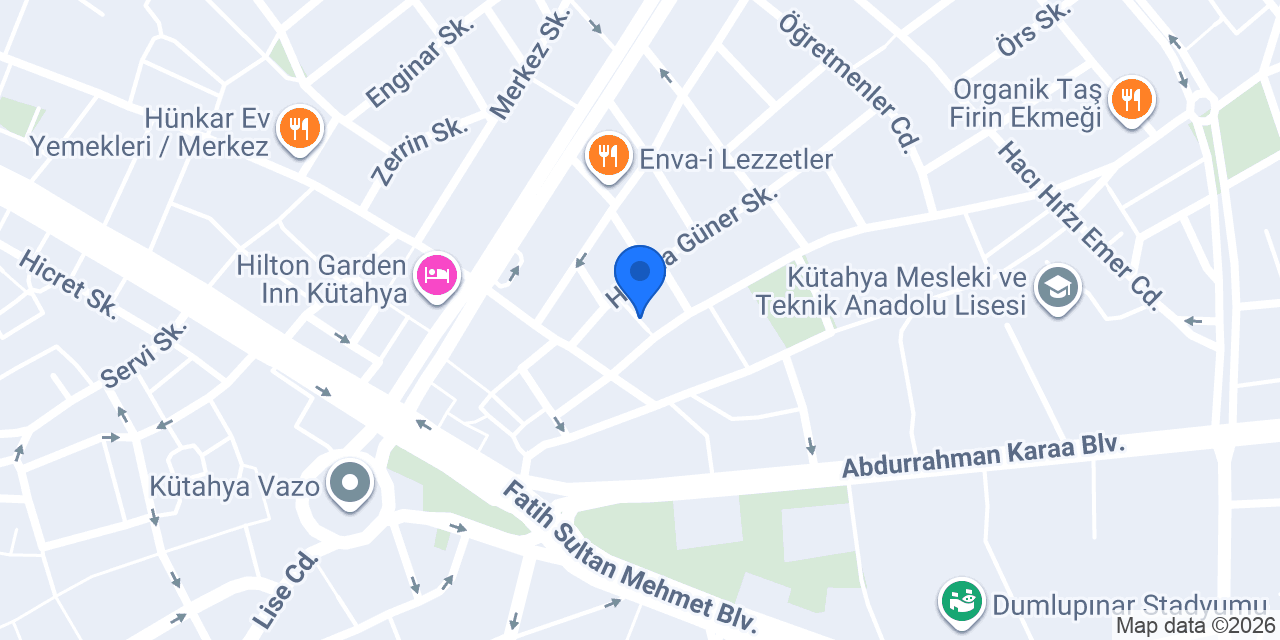 Kütahya boya badana konumu
