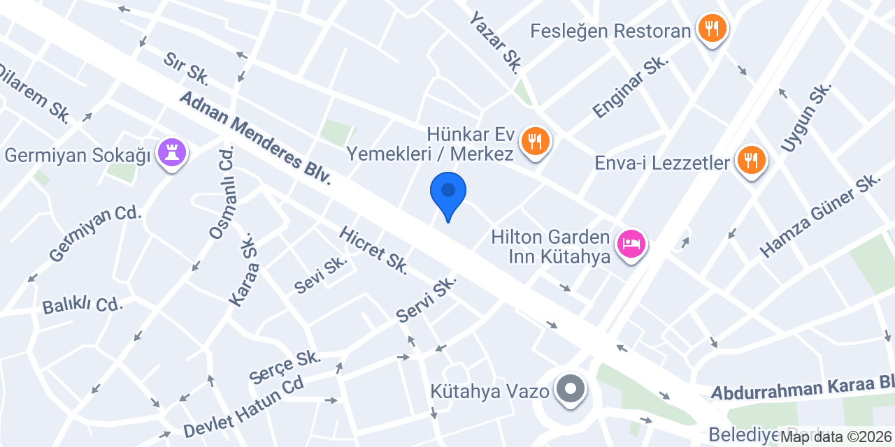 Kütahya Peyzaj ve Çiçek konumu
