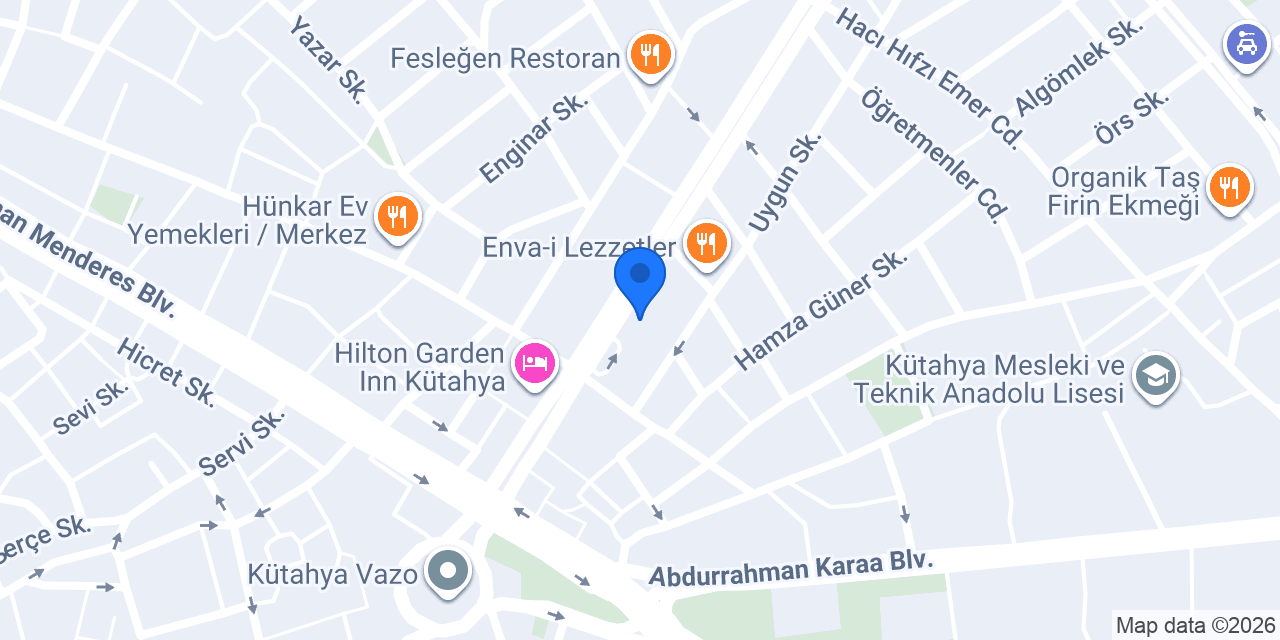 Öküzefendi Burger konumu
