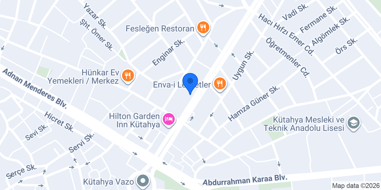Maydonoz Döner Kütahya konumu