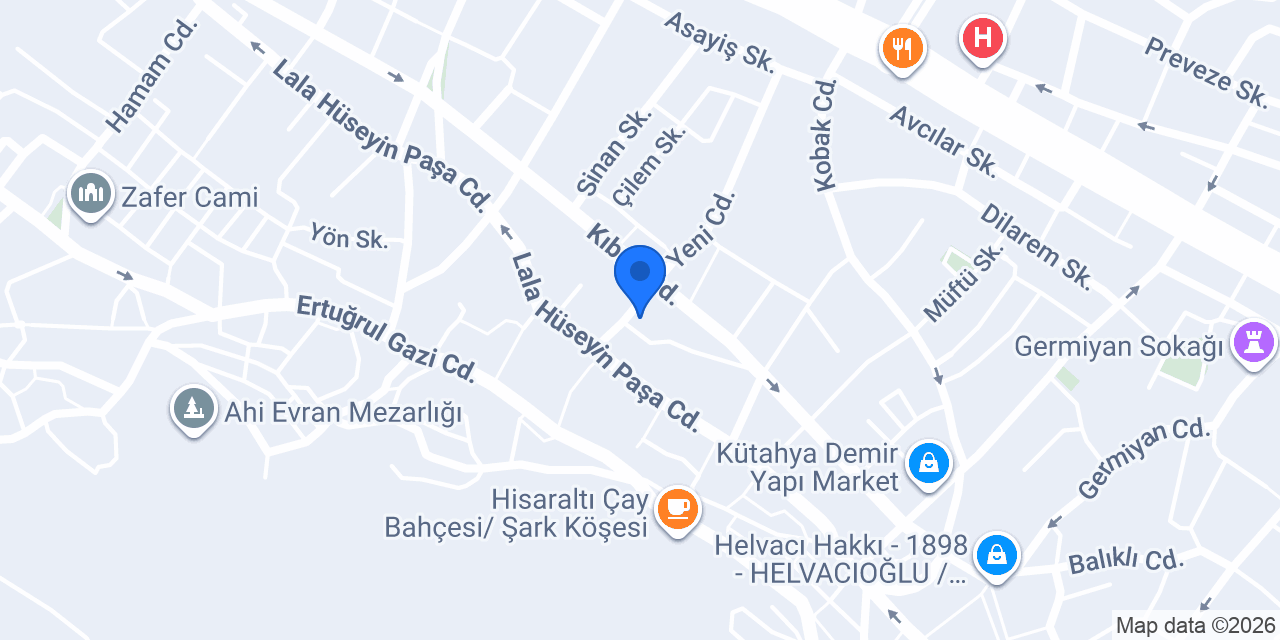 Can Art Çini Kütahya konumu