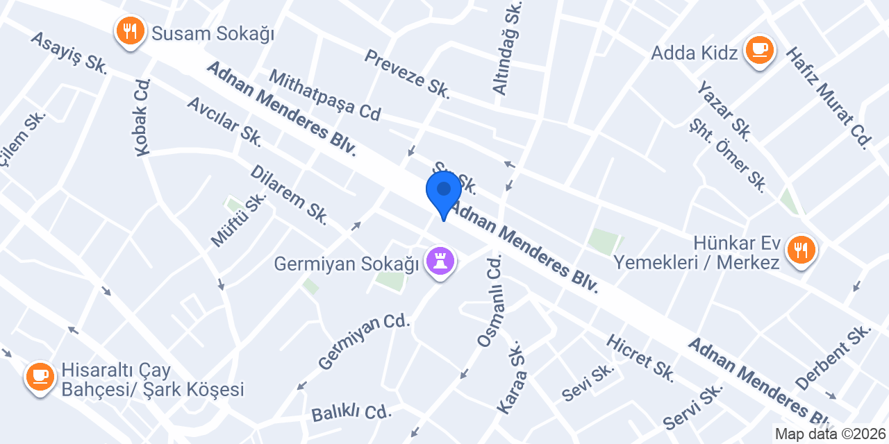 Ayyıldız Pastanesi Kütahya konumu