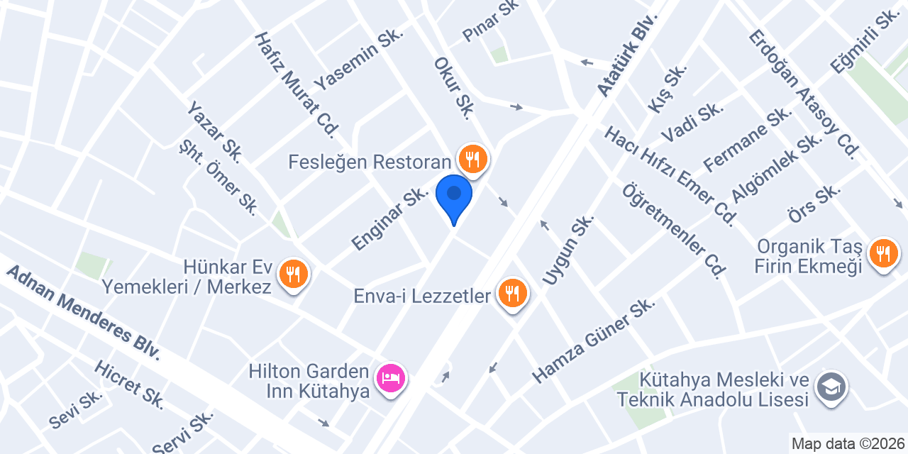 KÜTAHYA TAKSİ konumu