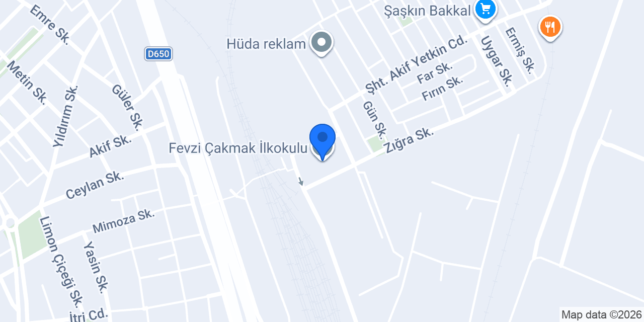 Fevzi Çakmak İlkokulu konumu