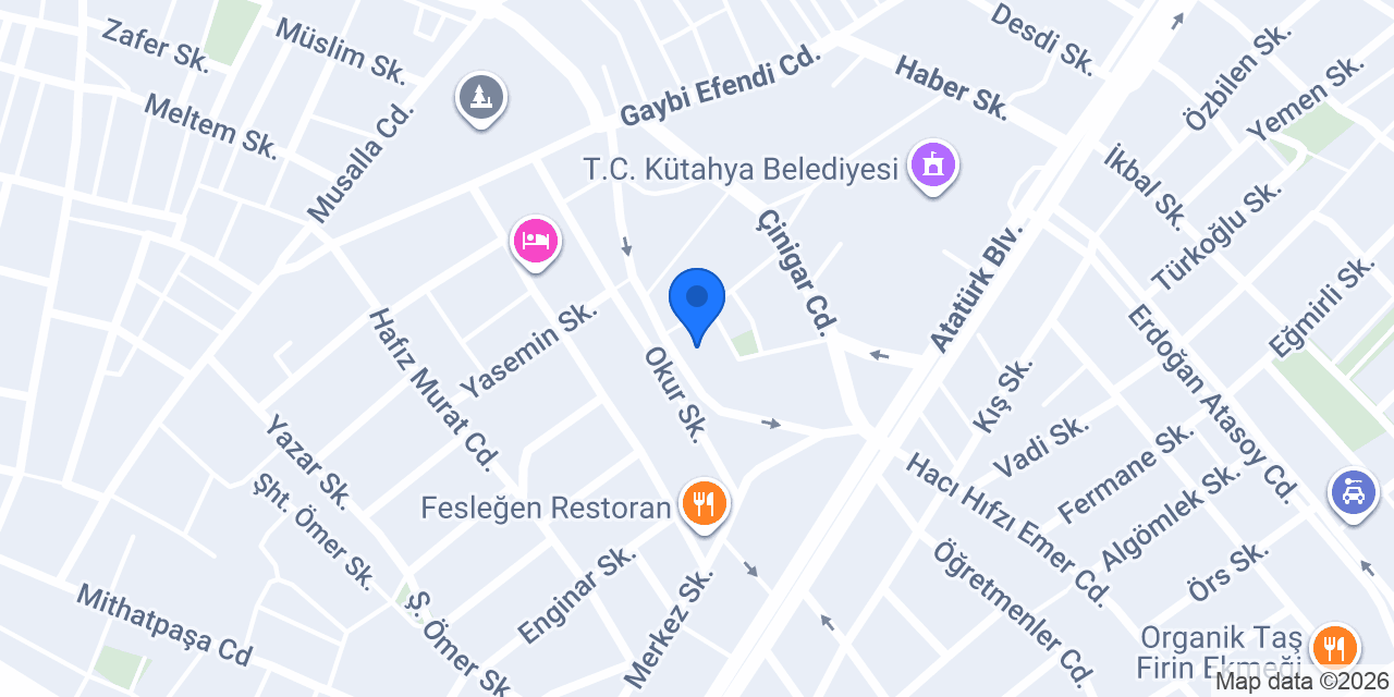 Via coffee Kütahya konumu