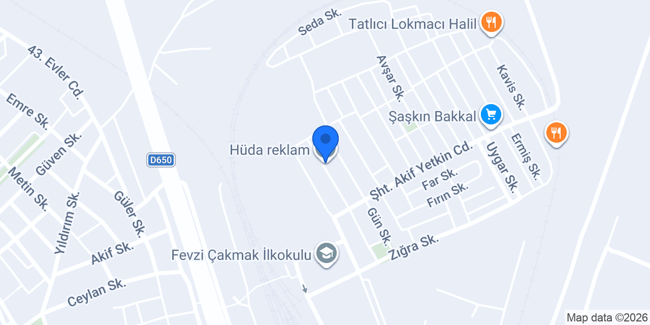 Hüda reklam konumu