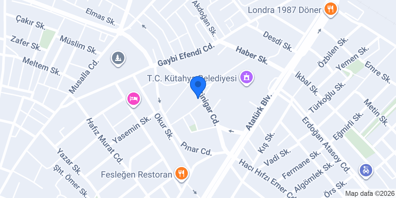 Usta Lahmacun Kütahya konumu
