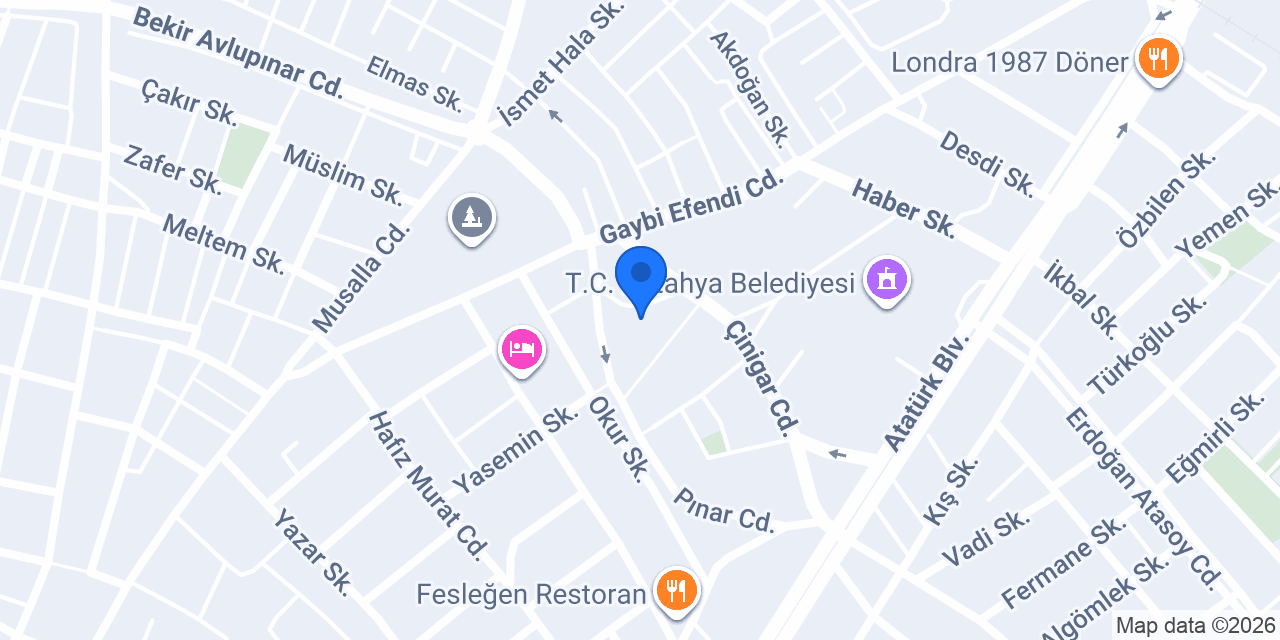 Çınar Kız Apart konumu