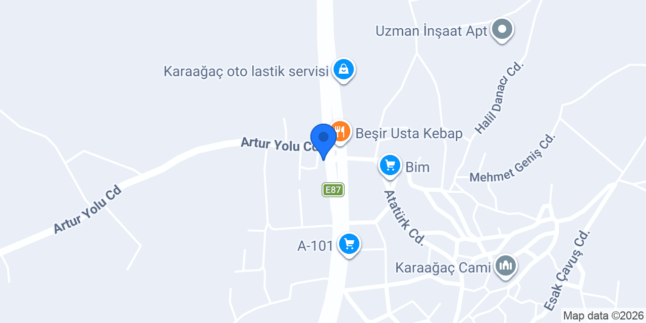 Karaağaç Türk Emlak konumu