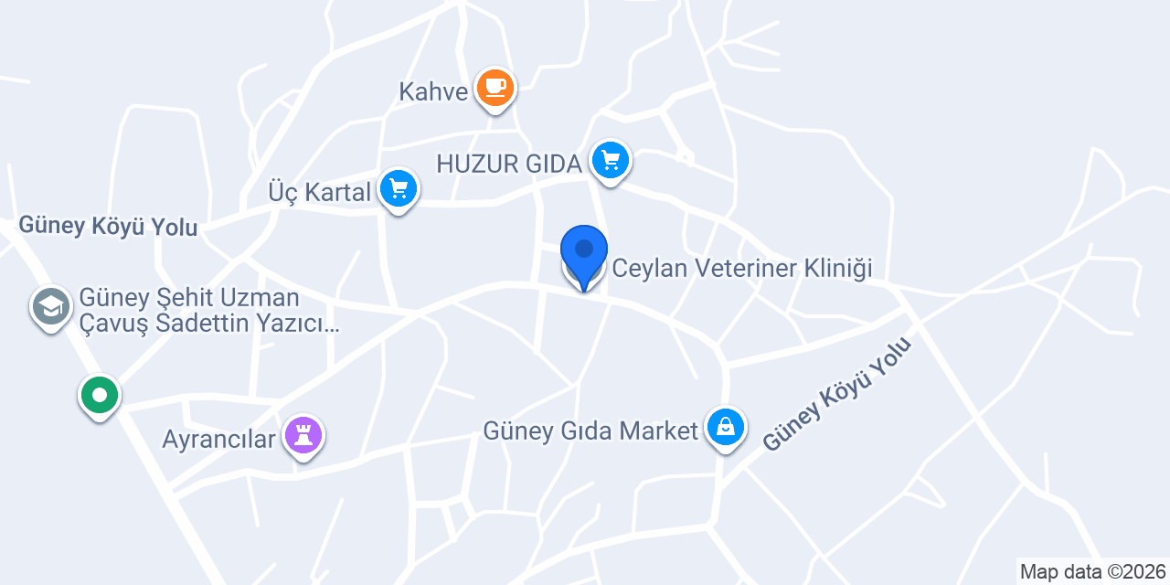 Ceylan Veteriner Kliniği konumu