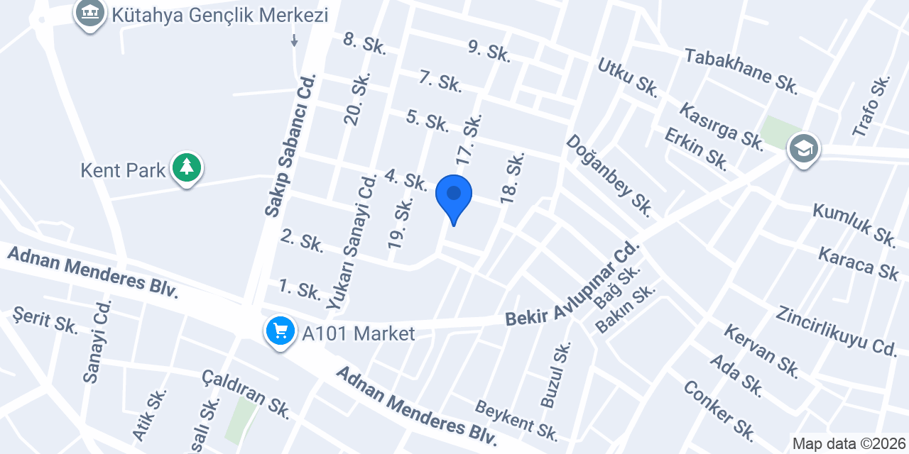 HasKocadağ Mobilya Sanayi konumu