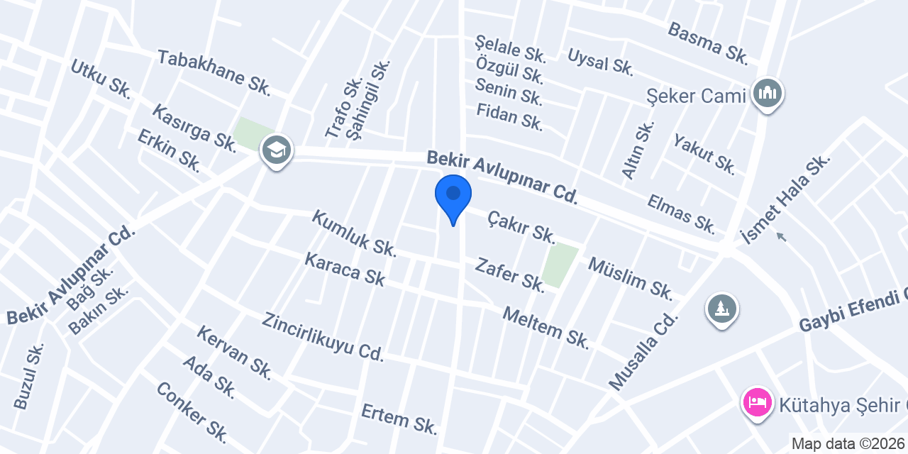 BiTaksi Kütahya Şubesi konumu