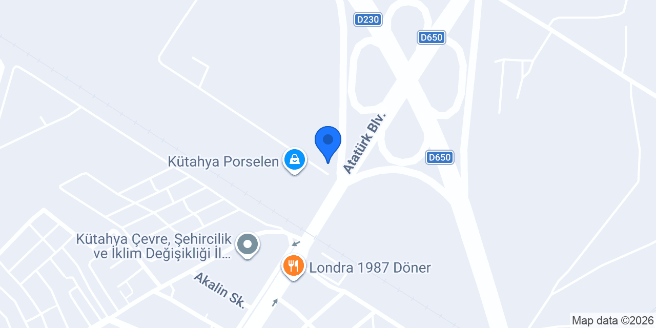 Kütahya Şeker Fabrikası A.Ş konumu