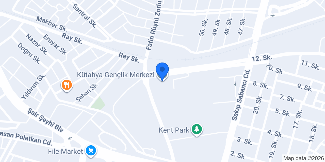 Kütahya Gençlik Merkezi konumu