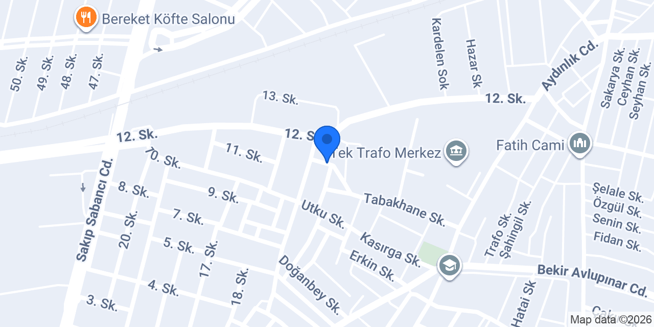Oto Yikama Şeref konumu