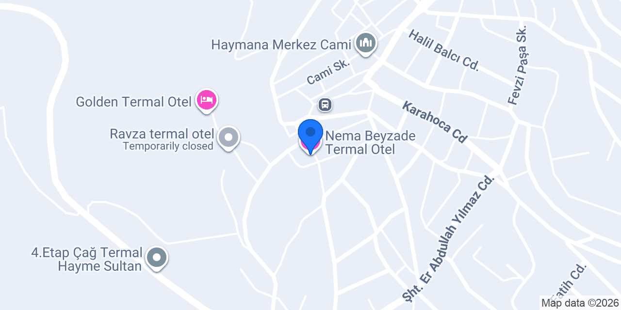 Nema Beyzade Termal Otel konumu