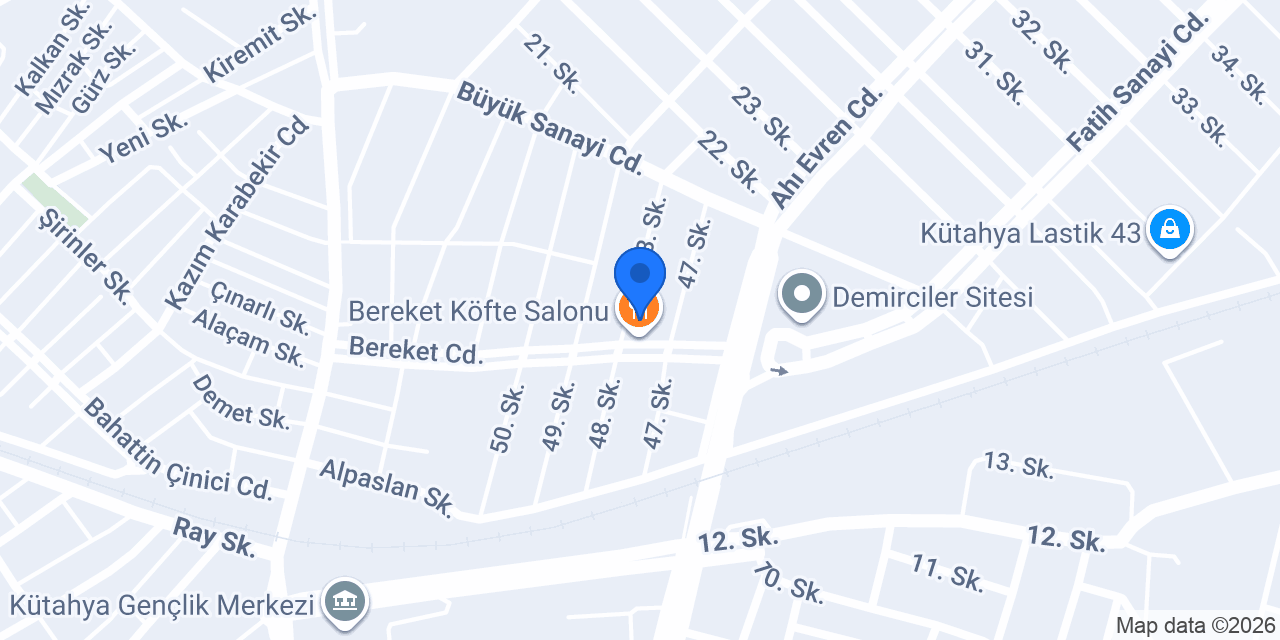 Efeoğlu Baklava Üretim & Satış konumu